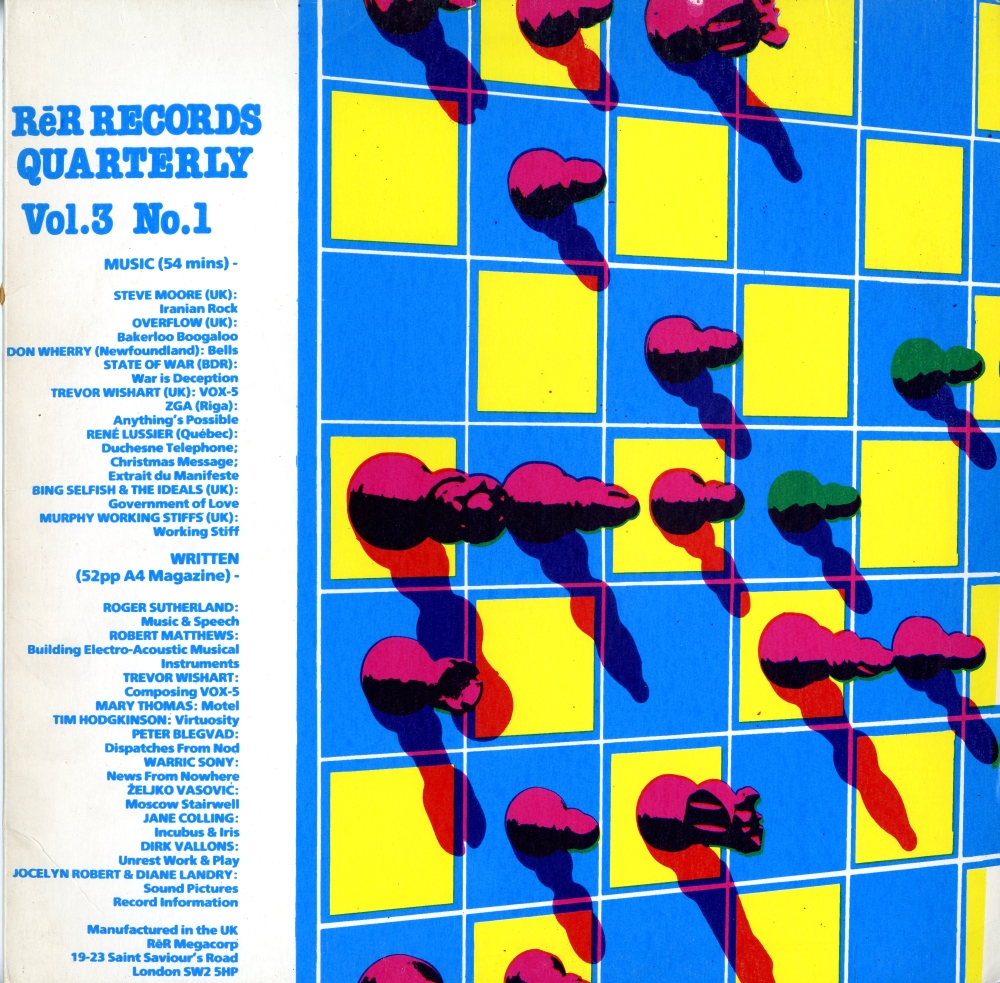 1989年の『RēR Records Quarterly Vol. 3 No.1』表ジャケット